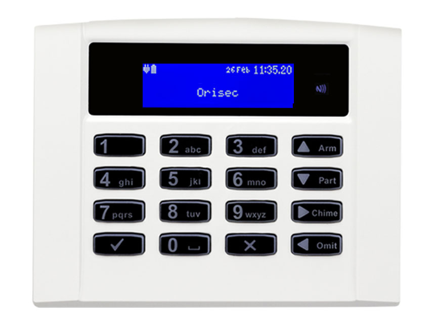 Orisec Ltd Keypad Range Wired and Wireless Professional Security Equipment